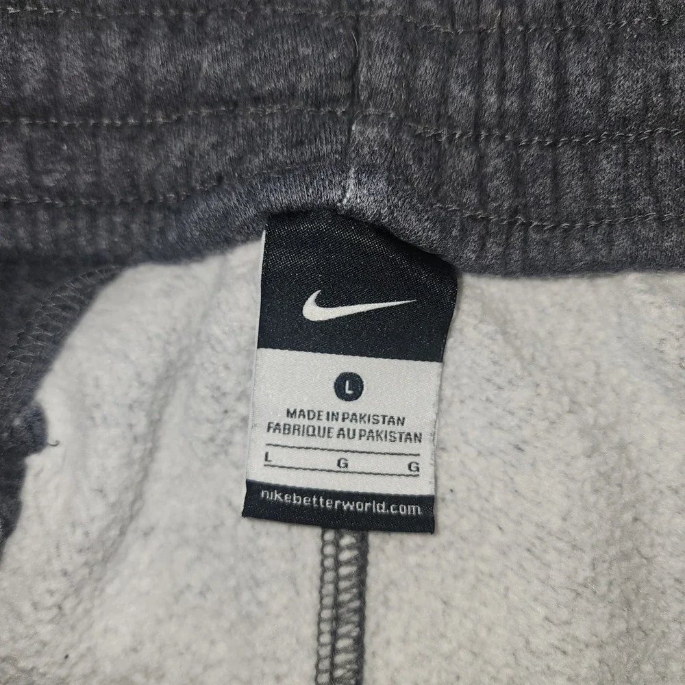 Nike Mens Fleece Sweatpants Large Charcoal Grey Straight Leg Joggers RN56323‎